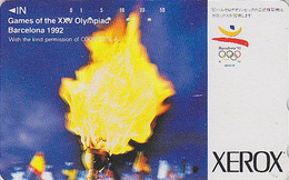 TC JAPON / 110-122625 - JEUX OLYMPIQUES BARCELONE 1992 / Flamme XEROX  - OLYMPIC GAMES SPAIN Sport JAPAN Free PC - 171 - Olympic Games