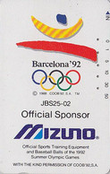 TC JAPON / 110-123525 - JEUX OLYMPIQUES BARCELONE 1992 / Logo & Pub Mizuno - OLYMPIC GAMES SPAIN JAPAN Free Sport PC 174 - Jeux Olympiques