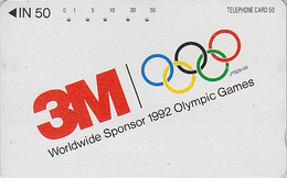 TC JAPON / 110-011 - JEUX OLYMPIQUES BARCELONE 1992 / Logo & Pub Scotch 3 M - OLYMPIC GAMES SPAIN JAPAN Sport Pc - 175 - Jeux Olympiques