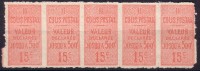 COLIS POSTAUX - N°25 BANDE DE 5 - SANS TRACE - COTE 140€ - COTE 1 TIMBRE SEUL 28€. - Neufs