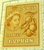 Cyprus 1955 Queen Elizabeth II And Oranges 5m - Mint - Cyprus (...-1960)