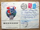 Cover Sent From Russia To Lithuania, USSR, Space Cosmos Astronauts France Cccp Rocket - Briefe U. Dokumente