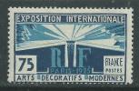 France  N ° 215 X , Arts Décoratifs: 75 C. Bleu Foncé Et  Bleu, Trace De Charnière, Sinon TB - 1900-27 Merson