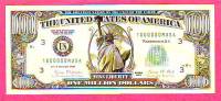 BILLET US FICTIF NEUF  UNC UNITED STATS OF AMERICA MISS LIBERTY 1 MILLION DOLLARD SERIES 2003 - Autres & Non Classés