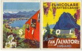 Dépliant Accordéon 3 Volets Funicolare Monte San Salvatore - Lugano 4 Langues  Horaires,tarifs 1957 - Europe