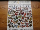 Grille Carton  Permettant De Broder 63 Papillons Différents  Ref Des Cotons DMC & Anchor - Point De Croix
