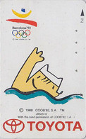 TC JAPON / 110-011 - JEUX OLYMPIQUES BARCELONE 1992 / NATATION TOYOTA - OLYMPIC GAMES SPAIN SWIMMING JAPAN Pc - 182 - Jeux Olympiques