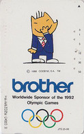 Télécarte JAPON / 110-011 - JEUX OLYMPIQUES JO BARCELONE 1992 / BROTHER - OLYMPIC GAMES SPAIN JAPAN Phonecard -193 - Jeux Olympiques