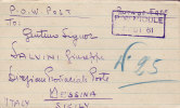 PRIGIONIERI DI GUERRA / MESSINA - Cover_Lettera - Viaggiata 5.7.1945 - Marcophilie