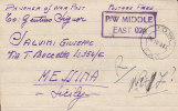 PRIGIONIERI DI GUERRA / MESSINA - Cover_Lettera - Viaggiata 26.4.1944 - Marcophilie