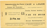 486/19 -  Carnet Complet De 10 Cartes Postales à 0.35 F - Publicité Case à Louer - TB Etat - Tarjetas 1909-1934