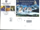 San Marino 2003 Busta FDC Con Campionati Mondiali Sci Nordico Val Fiemme-Grandi Maestri-Sapori Della Nostra Terra - Gebruikt