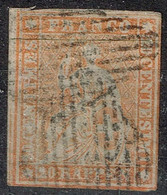 Suisse - 1854 - Y&T N° 29 A, Fil Vert, Oblitéré - Used Stamps
