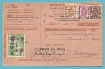 419+713+715 (kleine Leeuw) Op Ontvangkaart/Carte-récépissé Met Stempel BRUXELLES - 1935-1949 Klein Staatswapen