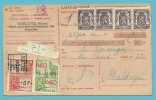 714 (x4) (kleine Leeuw) Op Ontvangkaart/Carte-récépissé Met Stempel BRUXELLES - 1935-1949 Kleines Staatssiegel