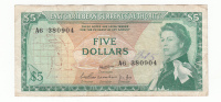 East Caribbean States 5 Dollars 1965 VF P 14a  14 A - Oostelijke Caraïben