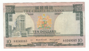 HONG KONG 10 DOLLARS 1970 - 1975 VF+ P 74a  74 A - Hongkong