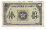 Morocco 10 Francs 1943 VF++ CRISP P 25 - Morocco