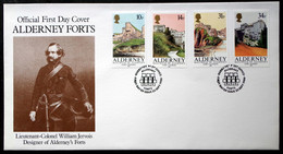 ALDERNEY 1986 Forts FDC   MiNr. 28-31 ( Lot 944 ) - Alderney