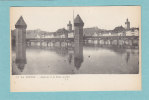 LA SUISSE  -    Lucerne  Et  Le  Pont  Couvert -  BELLE   CARTE  STEREO  - - Stereoscope Cards