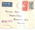 57663)lettera Aerea India Con 2 Valori + Annullo - Used Stamps