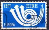 IRELAND 1973 Europa - Posthorn 4p - Blue FU - Used Stamps