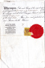 7716# GRANDE BRETAGNE Y&T N° 96 VICTORIA USAGE FISCAL 1899 DOSSIER COMPLET TIMBRE FISCAUX FRANCAIS & ANGLAIS - Brieven En Documenten