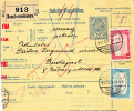 7719# HONGRIE BULLETIN D' EXPEDITION BESZTERCZEBANYA 1917 Pour BUDAPEST MAGYAR POSTA - Paquetes Postales