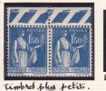 FRANCE N°288 1F50 BLEU  TYPE PAIX  PAIRE TIMBRES PLUS PETITS NEUF SANS CHARNIERE - Unused Stamps