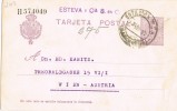 Entero Postal BARCELONA 1922. Tipo Medallon. Estacion M.Z.A. - 1850-1931