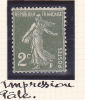 FRANCE N°278  2C VERT FONCE TYPE SEMEUSE CAMEE IMPRESSION PALE NEUF SANS CHARNIERE - Nuovi