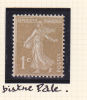 FRANCE N°277A 1C BISTRE PALE TYPE SEMEUSE CAMEE   NEUF SANS CHARNIERE - Unused Stamps