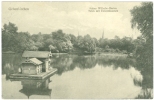 Gelsenkirchen, Kaiser Wilhelm Garten, Teich Mit Entenhäuschen, Feldpost AK, 1914 - Gelsenkirchen