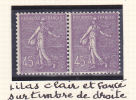FRANCE N° 197 45C LILAS TYPE SEMEUSE LIGNEE LILLAS CLAIR ET FONCE SUR TIMBRE DE DROITE NEUF SANS  CHARNIERE - Unused Stamps