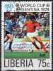 Fußball-WM In Argentina 1978 Liberia 1067 Out Block 90 O 2€ Fussballer Spiel-Szene Fogli Bf Soccer Bloc Sheet Of Africa - 1978 – Argentine