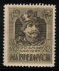 POLAND 1919 POOR RELIEF REVENUE 10M NG BF#02 KING BOLESLAUS I - Revenue Stamps