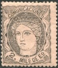 Edifil 103* 2 Milésimas Negro Sobre Salmón En Nuevo - Unused Stamps