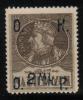 POLAND 1920 POOR RELIEF REVENUE 2MK SURCHARGE ON 20F NG BF#11 KING ZYGMUNT SIGISMUND 1 - Revenue Stamps