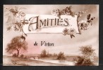 Amitiés De Virton - Joli Paysage Et Fleurs. 2 Scans. - Virton