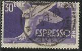 ITALIA REPUBBLICA ITALY REPUBLIC 1945 1952 DEMOCRATICA ESPRESSI SPECIAL DELIVERY ESPRESSO LIRE 30 USATO USED OBLITERE´ - Poste Exprèsse/pneumatique