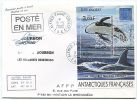 TAAF 2001 - Env Postée En Mer - Signé Capitaine Bourbon, Les Armement Reunionnais - Obl. 06 05 2002 Crozet (Yvert 301) - Storia Postale