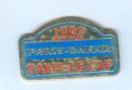 Pin's PARIS DAKAR - PARIS LE CAP  1992 - La Plaque - A.B  (Arthus Bertrand) - B745 - Rallye