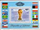 Fußball-Championat 1974 Germany FIFA-Pokal Liberia Block 72 ** 3€ Fussballer Stadion Fogli Soccer Bloc Sheet Bf Africa - 1974 – Germania Ovest