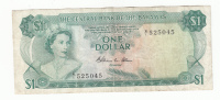 Bahamas 1 Dollar 1974 VF Crisp Banknote P 35b 35 B - Bahama's