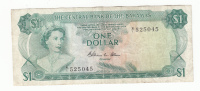 Bahamas 1 Dollar 1974 VF Crisp Banknote P 35b 35 B - Bahamas