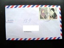 Cover Sent From Japan To Lithuania On 1993, Par Avion, Hiroshima, 1985 Stamps Women Girl - Covers & Documents