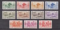 (S1221) NEW HEBRIDES (BRITISH), 1953 (Definitive Issue). Complete Set. Mi ## 141-151. MNH*** - Unused Stamps