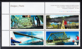 Canada MNH Scott #2103a Upper Left Plate Block 50c Canadian Bridges - Num. Planches & Inscriptions Marge