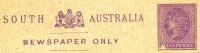 Australia (South) -small Wrapper With Imprinted Queen Victoria Halfpenny Stamp (unused, Corner Cut) - Lettres & Documents