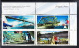 Canada MNH Scott #2103a Upper Right Plate Block 50c Canadian Bridges - Números De Planchas & Inscripciones